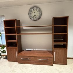 Large walnut tv stand