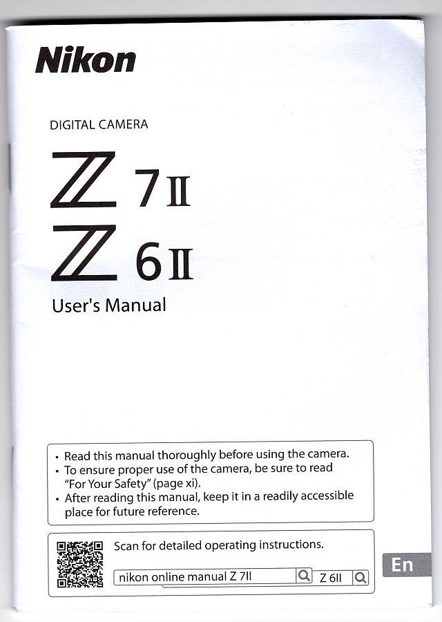 Nikon Z7 II And Z6II Users Manual
