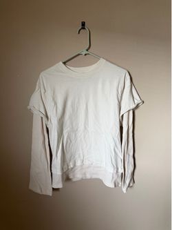 BDG White Layered Long-Sleeved Top