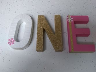 ONE Snowflake Themed Letters