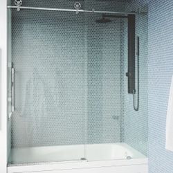 Vigo Cass 60" x 66" Frameless Sliding Bathtub Door