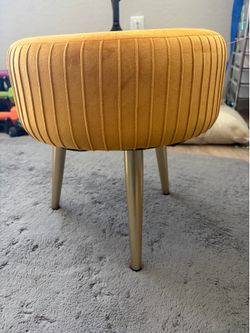 Yellow and gold stool