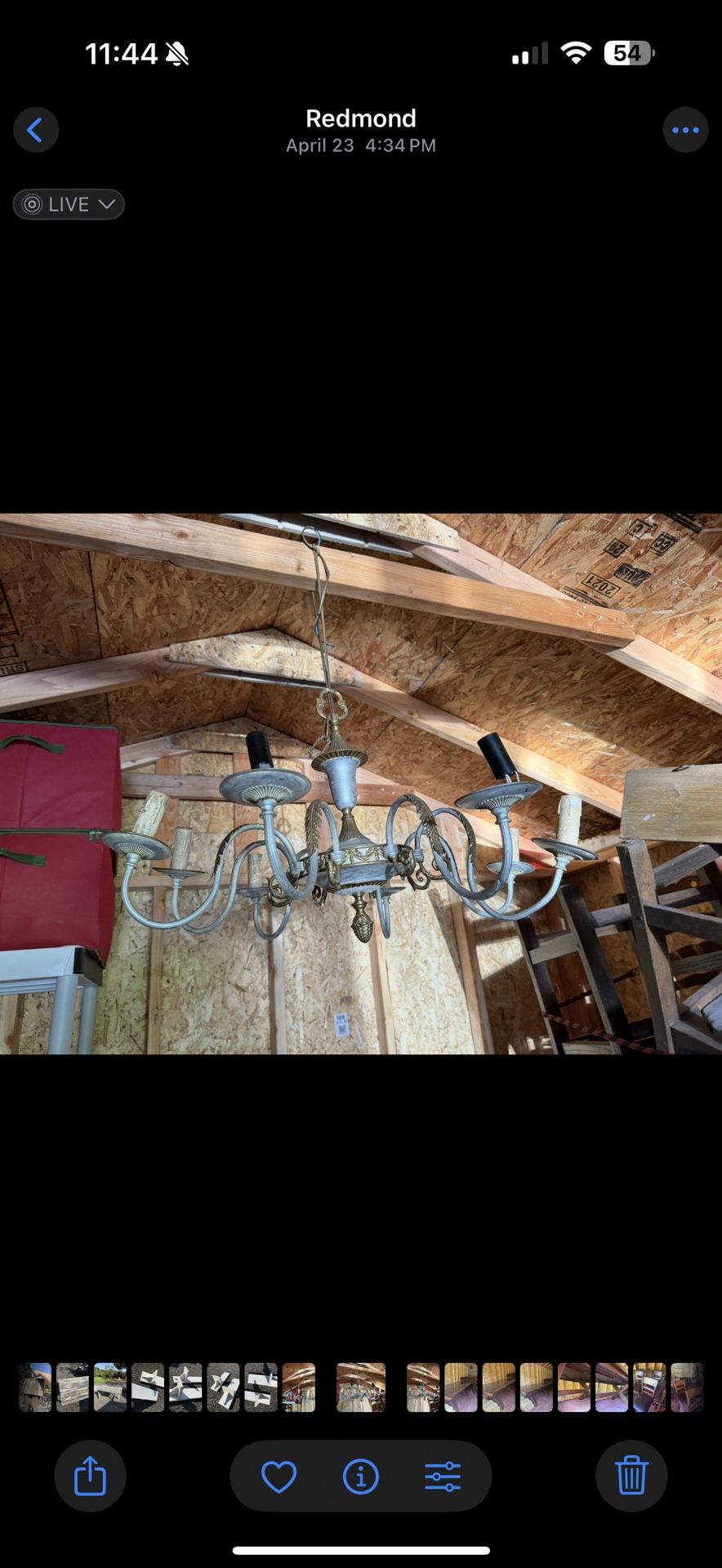 Vintage Chandelier – Needs Repair – $25 OBO