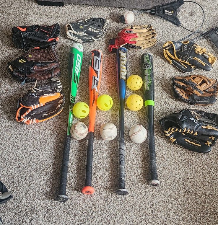 Little League Bats And Gloves
