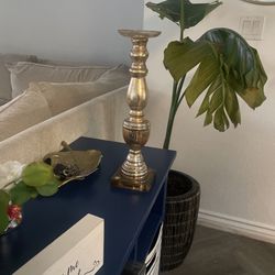 Gold Candlestick Holder 15.5”