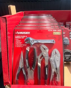 Husky 5-Piece Pliers & Wrench Set