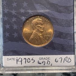 1970 S Lincoln Penny  Pf 67rd Lg Date