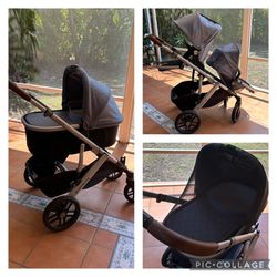 Uppababy Stroller (bassinet, Toddler seat, Rumbler seat, mosquito net) - KEPT LIKE NEW !!!