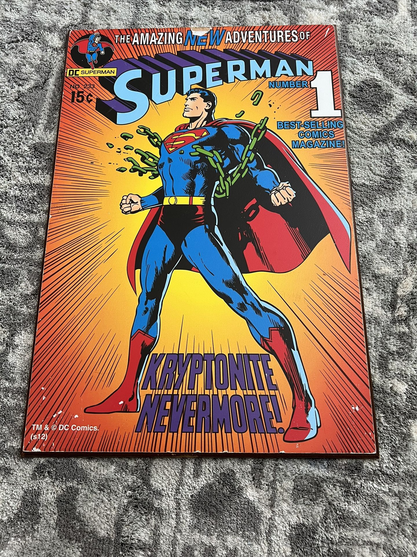 The Amazing New Adventures Of Superman Hardwood Comic Cover