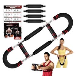 Twister Arm Trainer 2025 New, 60-100lb Adjustable Power Twister Bar, Chest Shoulder Arm Workout Equipment, Portable Detachable Upper Body Fitness Mach