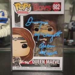 Dominique McElligott Signed "The Boys" #982 Queen Maeve Funko Pop! JSA COA