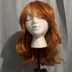 Orange Medium Length Wig