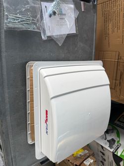 MaxxAir 00-03801 White Ventilation Solutions Mini Vent Deluxe RV Roof Top Fan