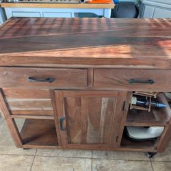 Large Wooden Kitchen Island