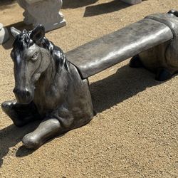 Concrete Horse Bench