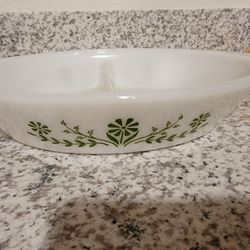 Vintage Pyrex Glasbake Baking Divided Dish 