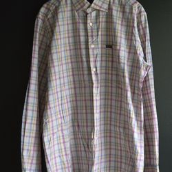 Facconable men's LS club deauville button up dress shirt plaid white xl cotton France 

Nice shirt 100% cotton. Lightweight. Nice colors and design. L