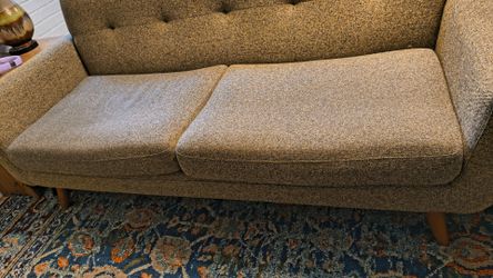 Modway Engage Mid century style sofa loveseat in OATMEAL