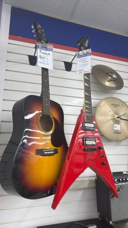 Red Jackson electric guitar