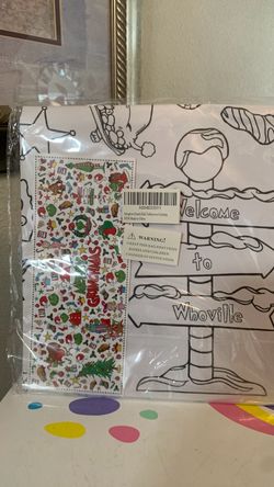 The Grinch Kids Tablecover with Stickers 3 available 3.00 each