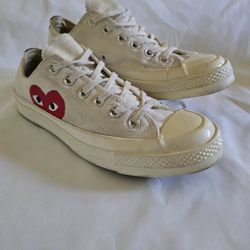 Converse Comme Des Garcons White Low Top Sneakers  Women 8/ Men 6