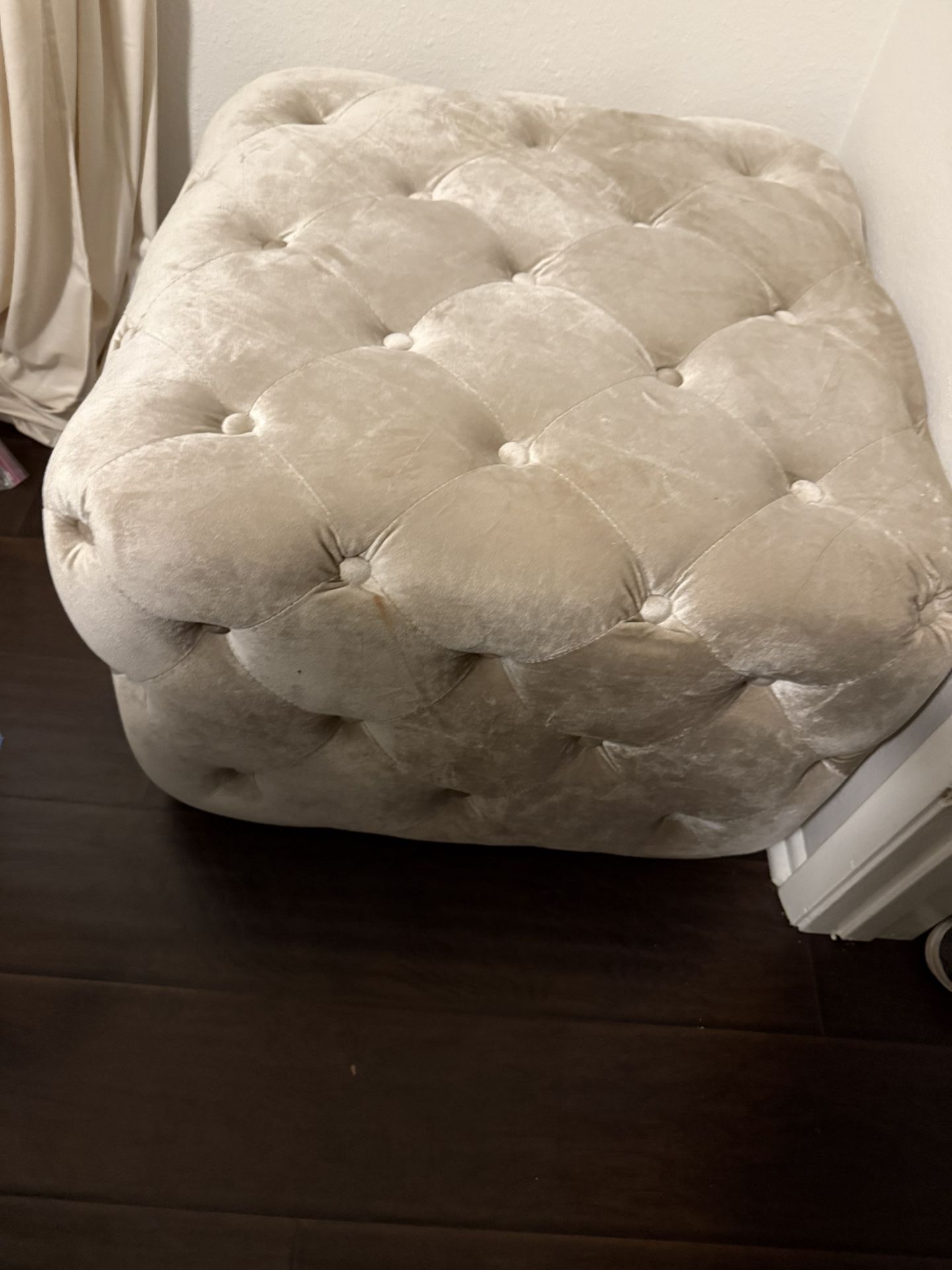 Velvet Ottoman