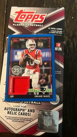 2026 Topps Flagship Football Drake Maye player patch 040/150