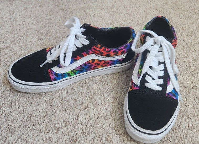 Womens Vans- Rainbow Cheetah Print