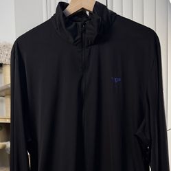 KJUS Men’s SEVVE Jacket Black 2XL Half Zip Pullover Lightweight Stretch