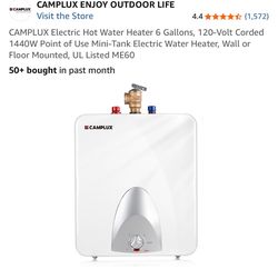 CAMPLUX Electric Hot Water Heater 6 Gallons,