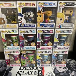 Funko Pops Autos, Disney, Anime, Etc