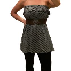 Sidecca Strapless Polka Dot Top