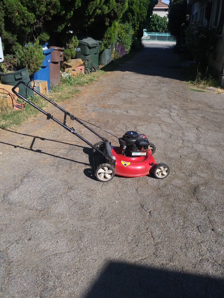 Brigs &Stratton 5.0 Lawn mower. Comes with no bag. No maintenance needed all done already