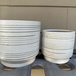 Pair Of Ceramic Planters/ Pots