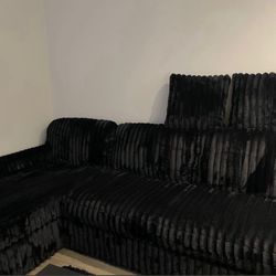 Black Suede Couches From Ashely Furniture 