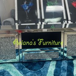 New Tv Stand Encrusted Diamonds 59x16x22
