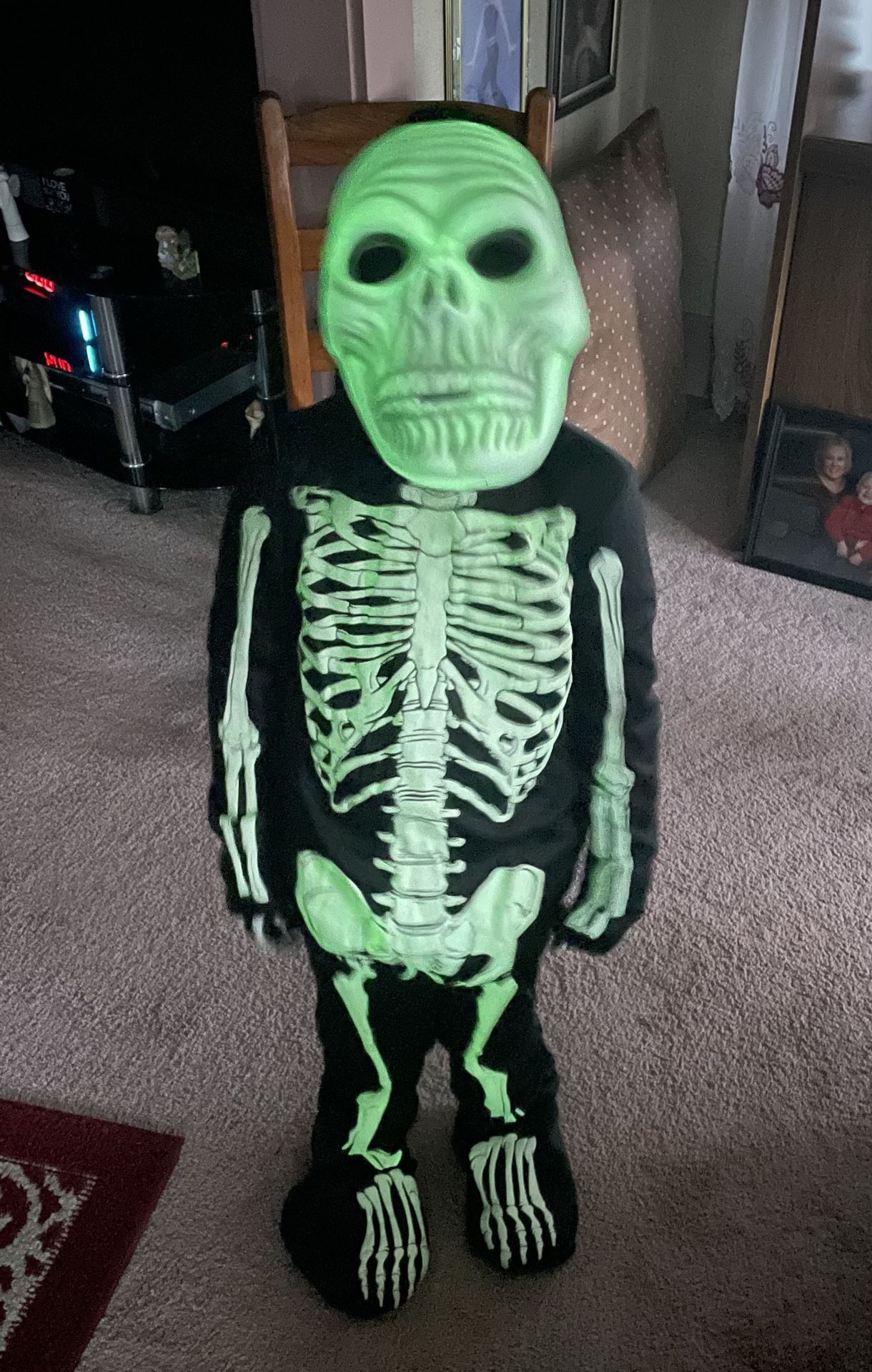 Skeleton Costume  Glows In The Dark