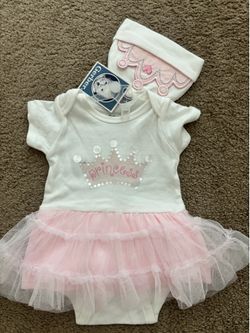 Babygirl tutu onesie — 0-3M NEW!