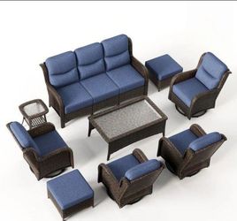 6-in deep seating cushions high quality patio rocking swivel chairs patio furniture set sunbrella quality cushions brand new in the box ☑️🆕🚎🚛