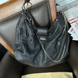 Beautiful Authentic Louis Vuitton Black W/silver Hardware Hobo Bag