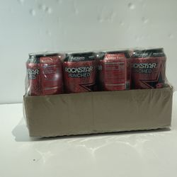 Rockstar Punched Energy Drink, Fruit Punch, 16 Fl Oz (Pack of 12)