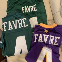 Favre Memorabilia Jerseys - Packers Vikings Jets