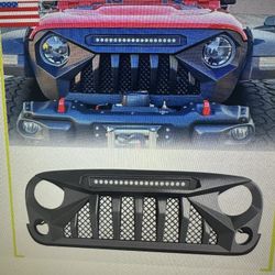 Jeep Jk Wrangler Grille With Lights
