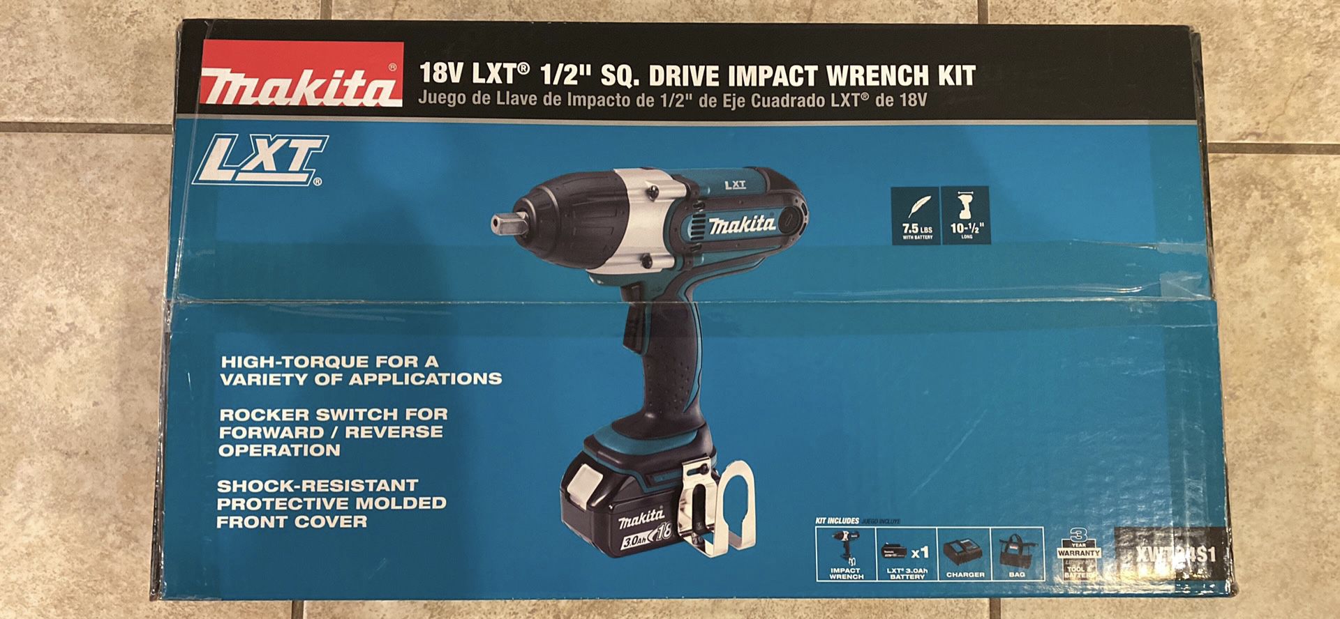 MAKITA 18V LXT Lithium-Ion Cordless 1/2in Sq Drive Impact Wrench Kit NEW! retails $249 @ Home Depot