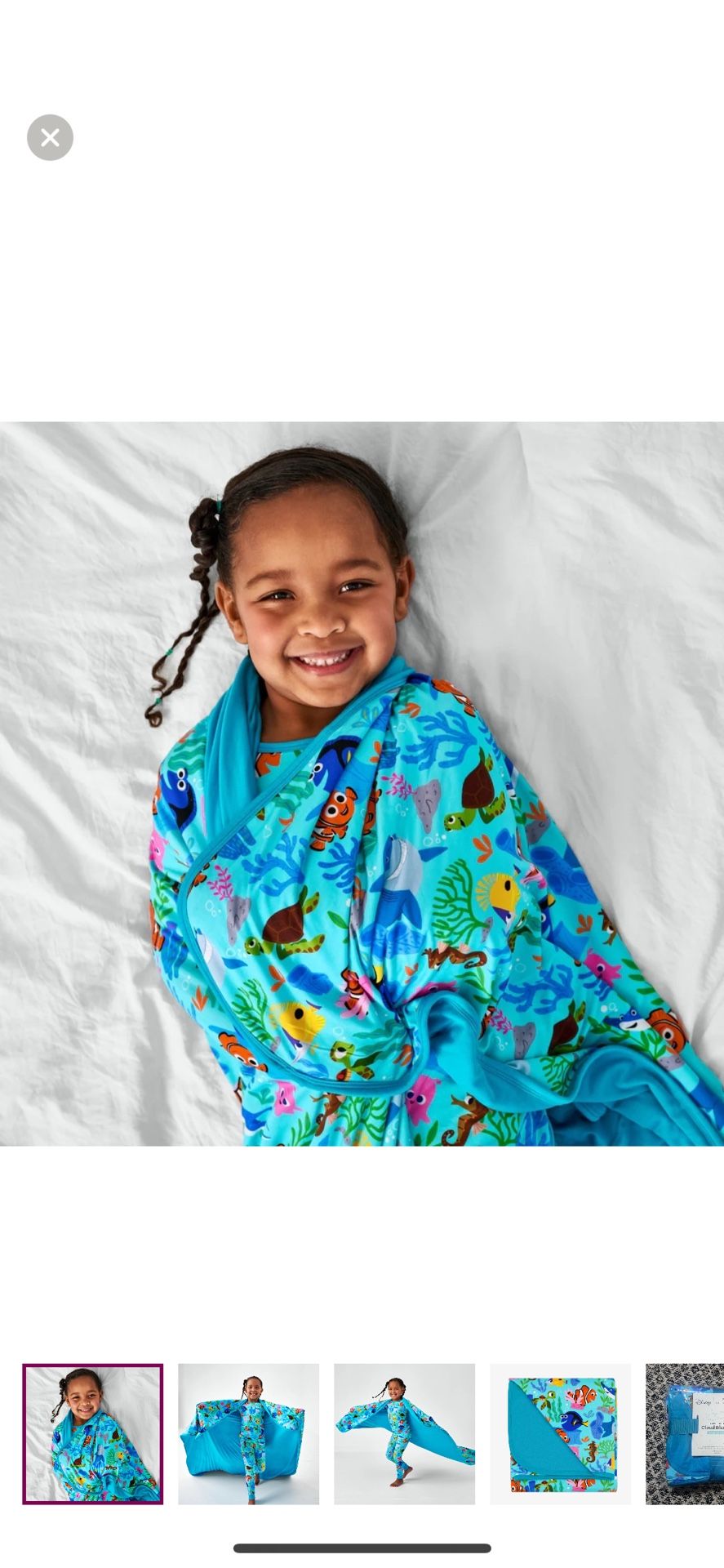 New Little Sleepies Disney Nemo's Reef Large Cloud Blanket