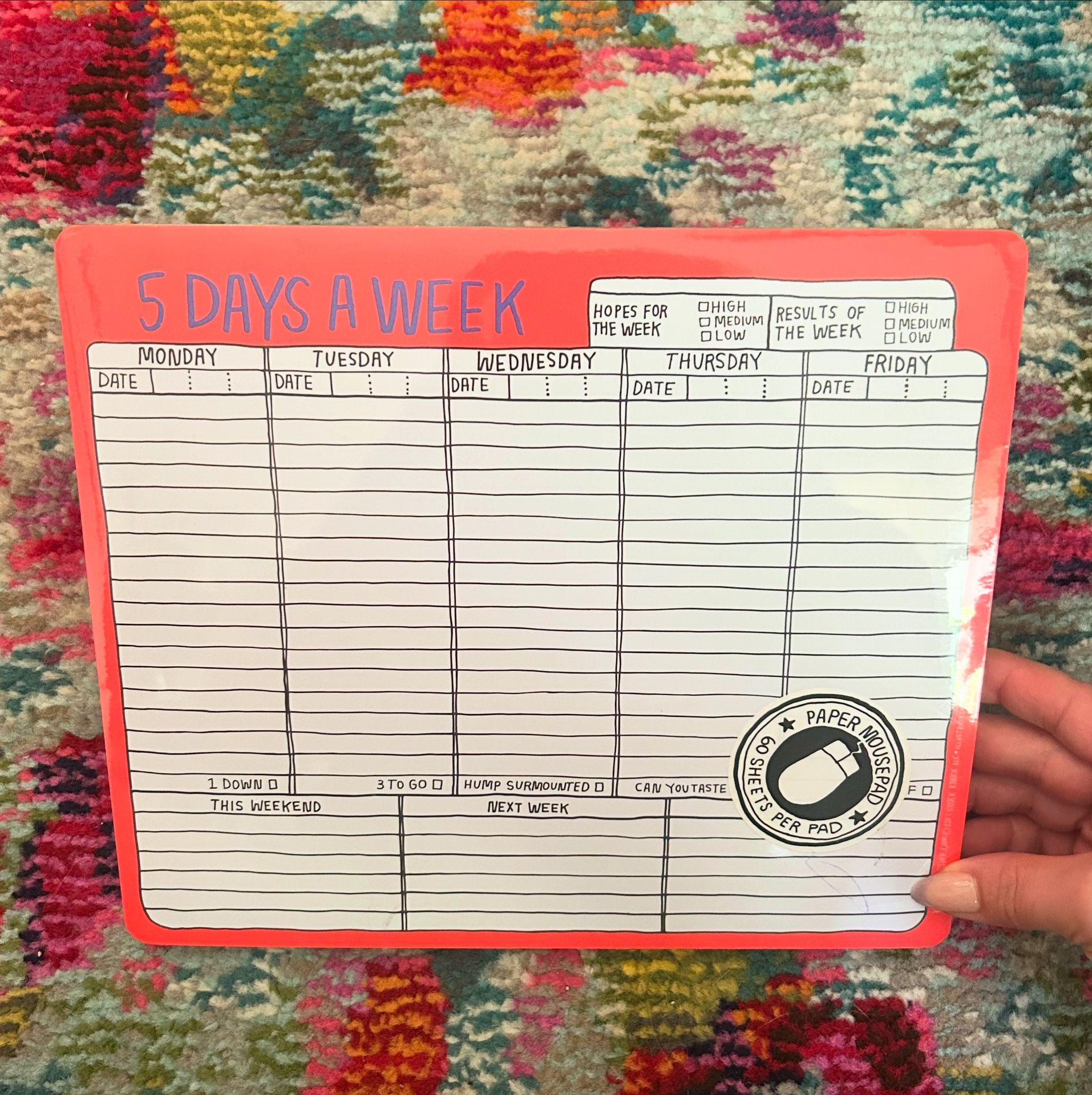 5 Days A Week Note Pad