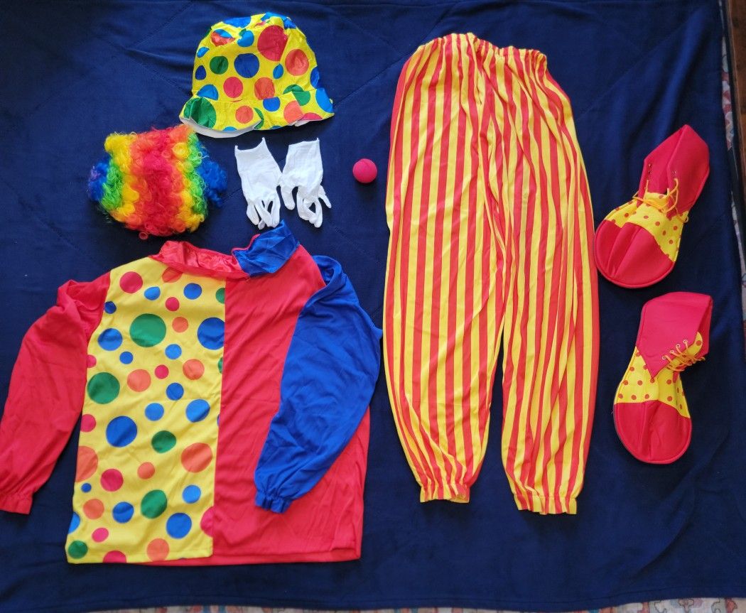 Halloween Clown Costume Set - Adult Large