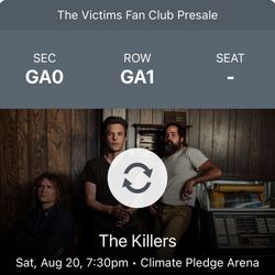 Killers Ticket - floor 