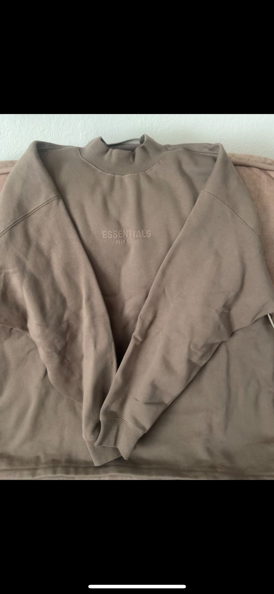 essentials fear of god oversized turtleneck sweatshirt