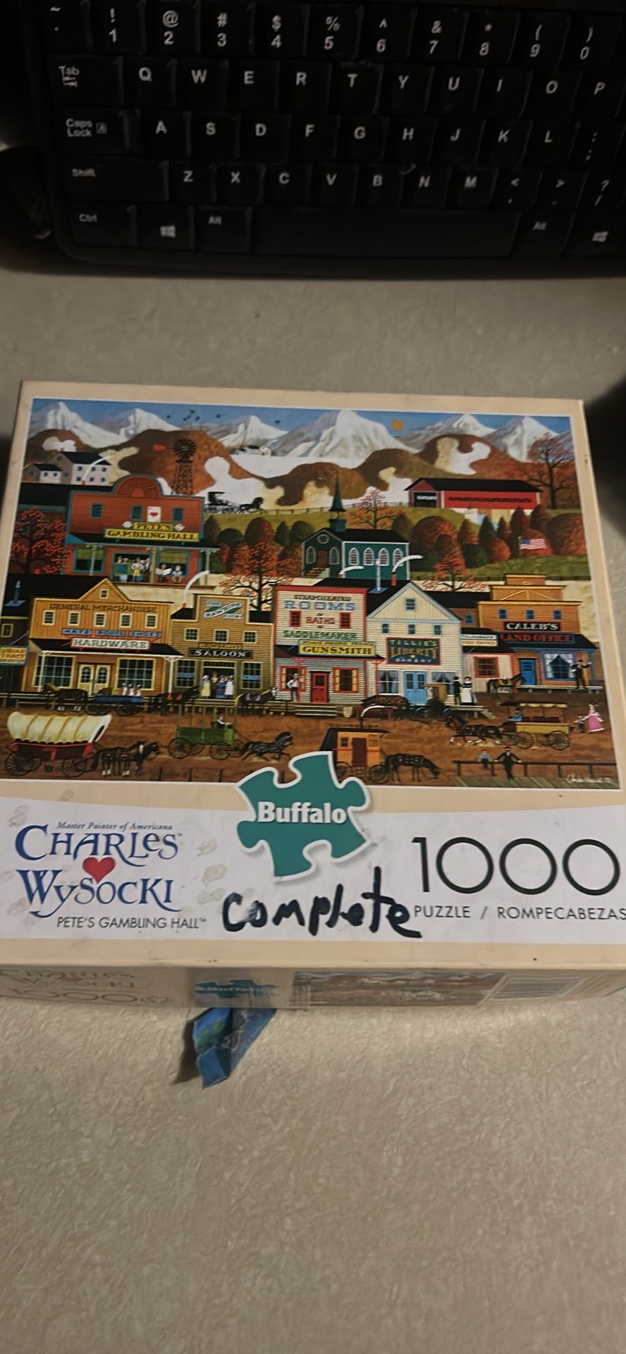 Charles Wysocki 1000 Piece Puzzle Pete’s Gambling Hall